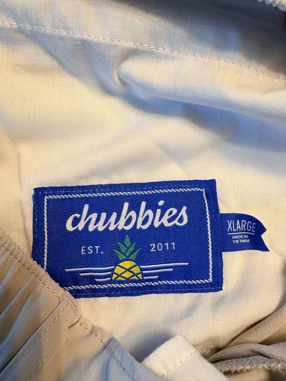 Chubbies Men’s Beige Hybrid Drawstring Shorts Size XLarge